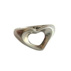 Tiffany & Co.  Elsa Peretti Open Heart Ring - Size 5 - Sterling Silver